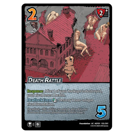 Death Rattle card from the Attack on Titan set Battle For Humanity UC 01 133/297