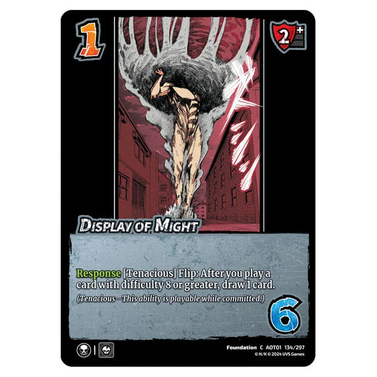 Display of Might card from the Attack on Titan set Battle For Humanity C 01 134/297