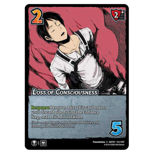 Loss of Consciousness card from the Attack on Titan set Battle For Humanity C 01 141/297