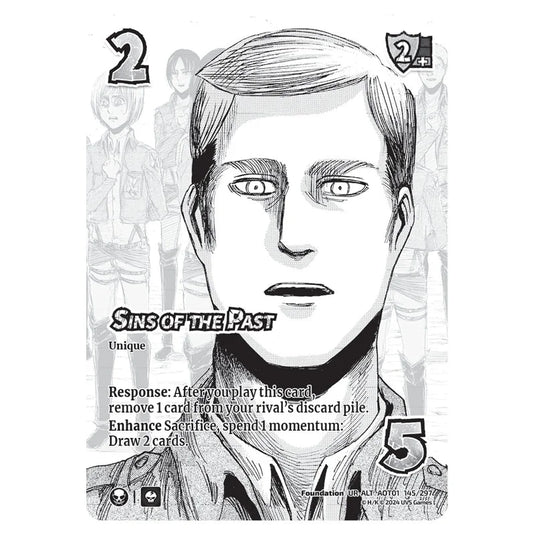 Sins of the Past (Alternate Art) card from the Attack on Titan set Battle For Humanity UR-ALT 01 145/297