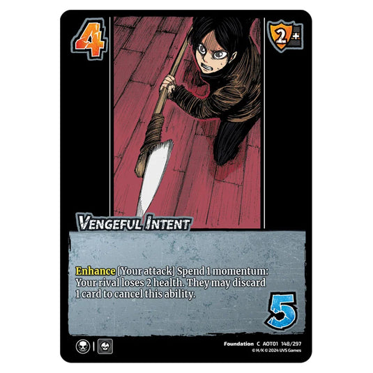 Vengeful Intent card from the Attack on Titan set Battle For Humanity C 01 148/297