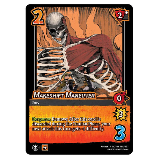 Makeshift Maneuver card from the Attack on Titan set Battle For Humanity R 01 165/297