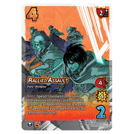 Rallied Assault card from the Attack on Titan set Battle For Humanity UR 01 167/297