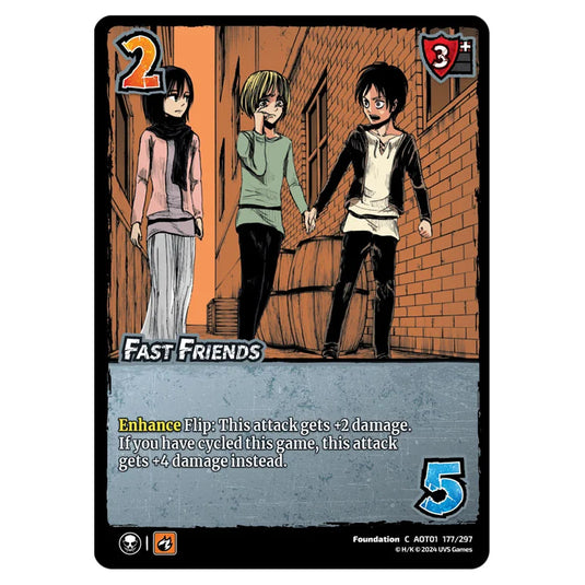 Fast Friends card from the Attack on Titan set Battle For Humanity C 01 177/297