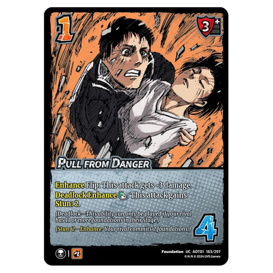 Pull from Danger card from the Attack on Titan set Battle For Humanity UC 01 183/297