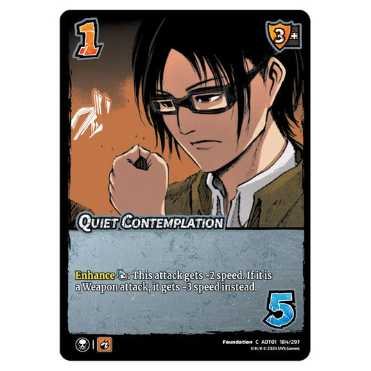 Quiet Contemplation card from the Attack on Titan set Battle For Humanity C 01 184/297