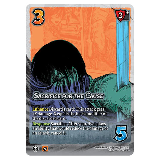 Sacrifice for the Cause card from the Attack on Titan set Battle For Humanity UR 01 187/297