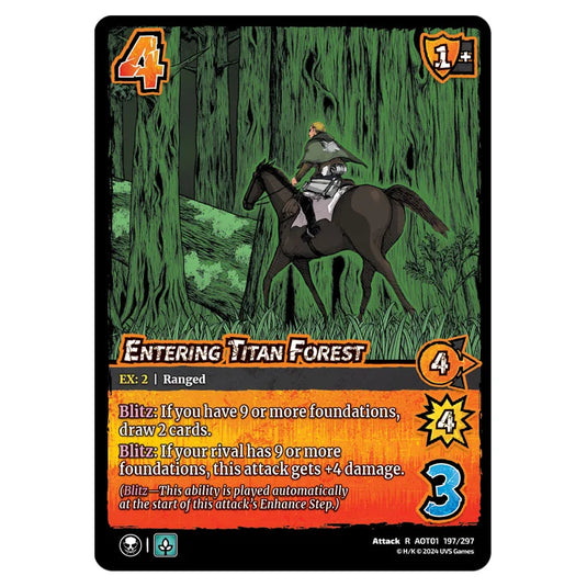 Entering Titan Forest card from the Attack on Titan set Battle For Humanity R 01 197/297