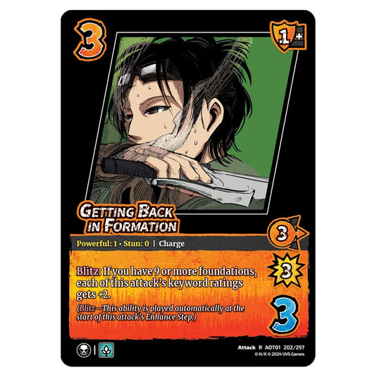 Getting Back in Formation card from the Attack on Titan set Battle For Humanity R 01 202/297