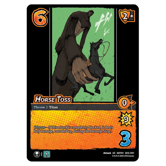 Horse Toss card from the Attack on Titan set Battle For Humanity UC 01 203/297