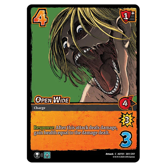 Open Wide card from the Attack on Titan set Battle For Humanity C 01 207/297