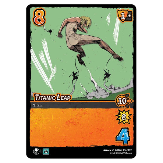 Titanic Leap card from the Attack on Titan set Battle For Humanity C 01 214/297