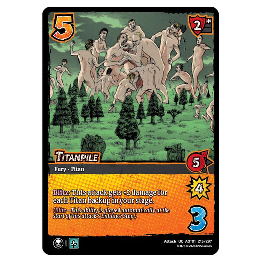 Titanpile card from the Attack on Titan set Battle For Humanity UC 01 215/297