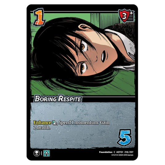 Boring Respite card from the Attack on Titan set Battle For Humanity C 01 218/297