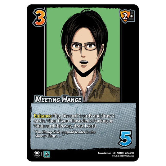 Meeting Hange card from the Attack on Titan set Battle For Humanity UC 01 226/297