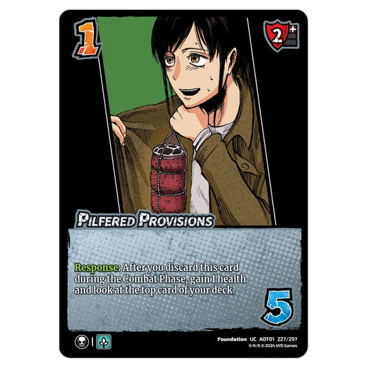 Pilfered Provisions card from the Attack on Titan set Battle For Humanity UC 01 227/297