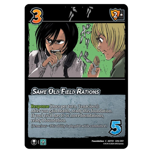 Same Old Field Rations card from the Attack on Titan set Battle For Humanity C 01 229/297