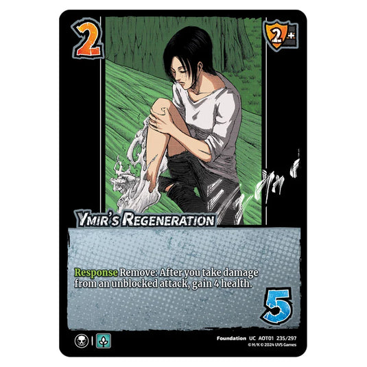 Ymir's Regeneration card from the Attack on Titan set Battle For Humanity UC 01 235/297