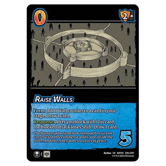 Raise Walls card from the Attack on Titan set Battle For Humanity UC 01 236/297