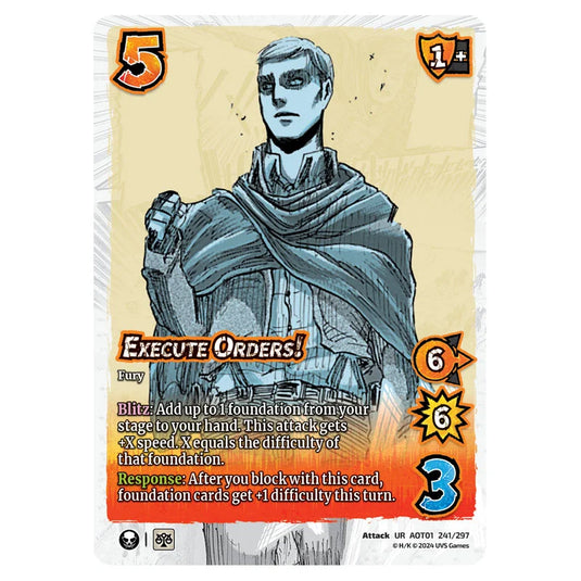 Execute Orders! card from the Attack on Titan set Battle For Humanity UR 01 241/297