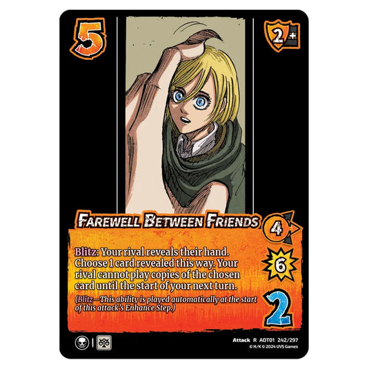 Farewell between Friends card from the Attack on Titan set Battle For Humanity R 01 242/297