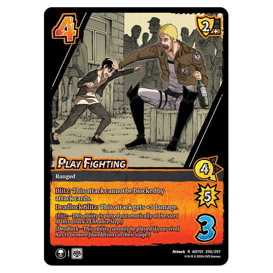 Play Fighting card from the Attack on Titan set Battle For Humanity R 01 250/297