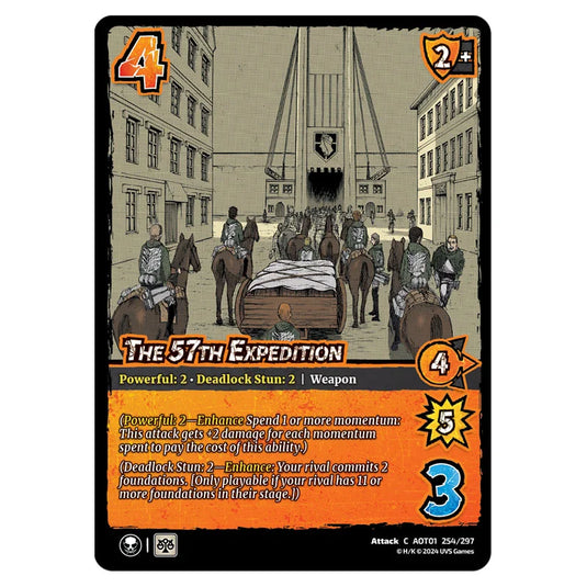 The 57th Expedition card from the Attack on Titan set Battle For Humanity C 01 254/297