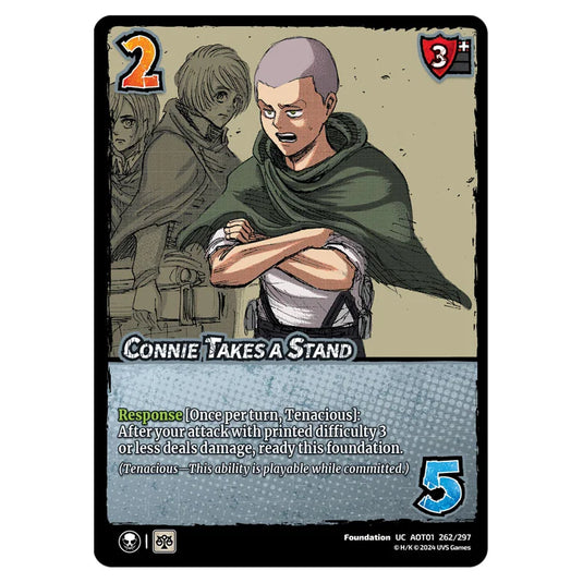 Connie Takes a Stand card from the Attack on Titan set Battle For Humanity UC 01 262/297