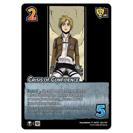 Crisis of Confidence card from the Attack on Titan set Battle For Humanity R 01 263/297