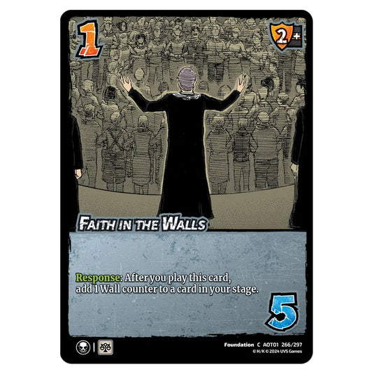 Faith in the Walls card from the Attack on Titan set Battle For Humanity C 01 266/297