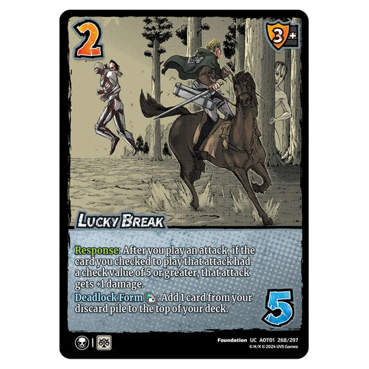 Lucky Break card from the Attack on Titan set Battle For Humanity UC 01 268/297