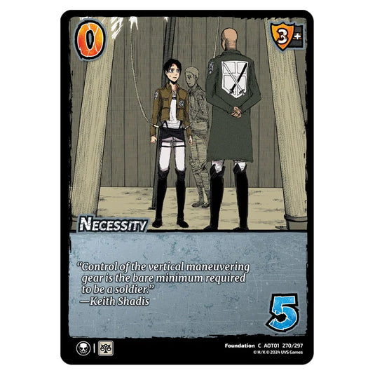 Necessity card from the Attack on Titan set Battle For Humanity C 01 270/297