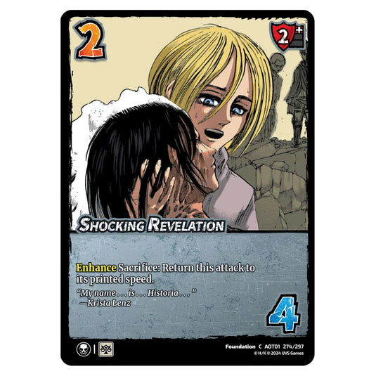 Shocking Revelation card from the Attack on Titan set Battle For Humanity C 01 274/297