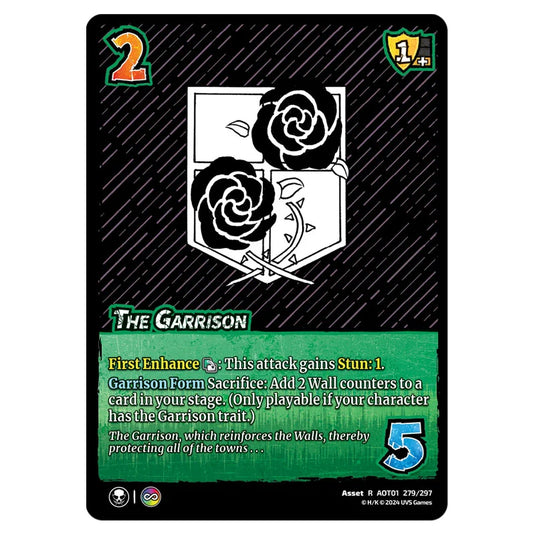 The Garrison card from the Attack on Titan set Battle For Humanity R 01 279/297