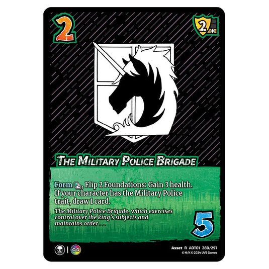 The Military Police Brigade card from the Attack on Titan set Battle For Humanity R 01 280/297