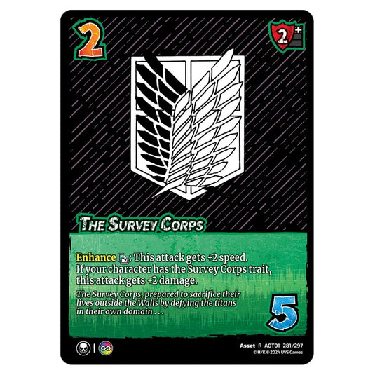 The Survey Corps card from the Attack on Titan set Battle For Humanity R 01 281/297