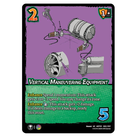 Vertical Maneuvering Equipment card from the Attack on Titan set Battle For Humanity UC 01 282/297