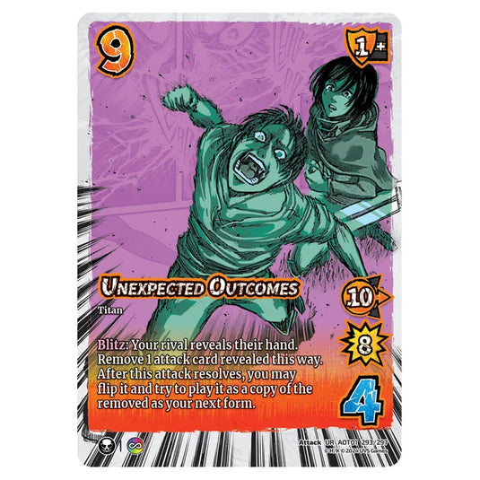 Unexpected Outcomes card from the Attack on Titan set Battle For Humanity UR 01 293/297