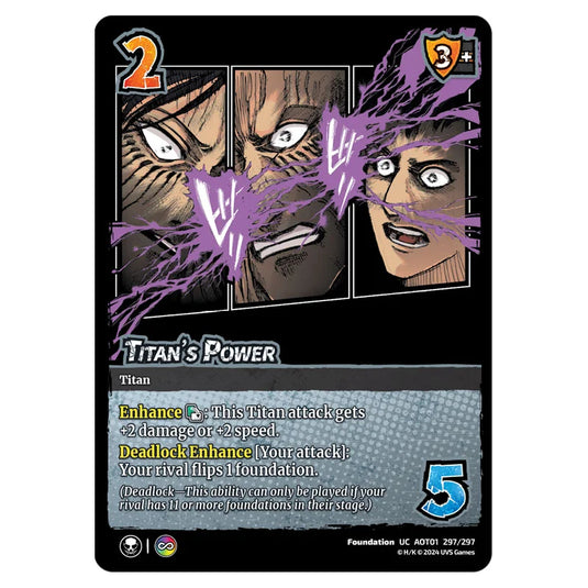 Titan's Power card from the Attack on Titan set Battle For Humanity UC 01 297/297