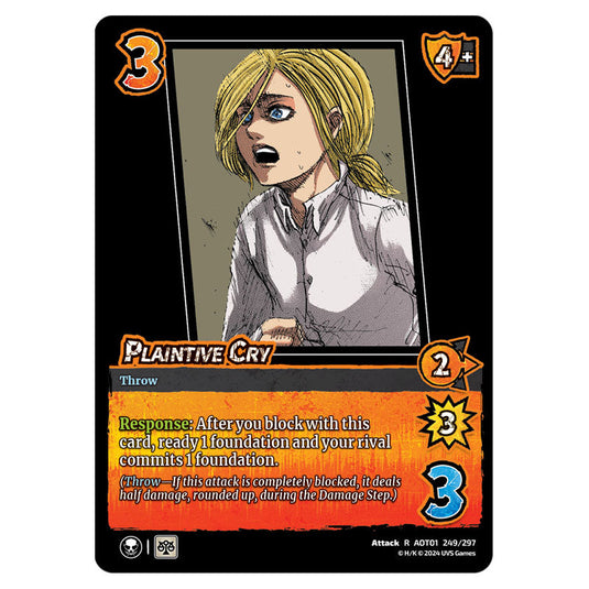 Plaintive Cry card from the Attack on Titan set Battle For Humanity R 01 249/297