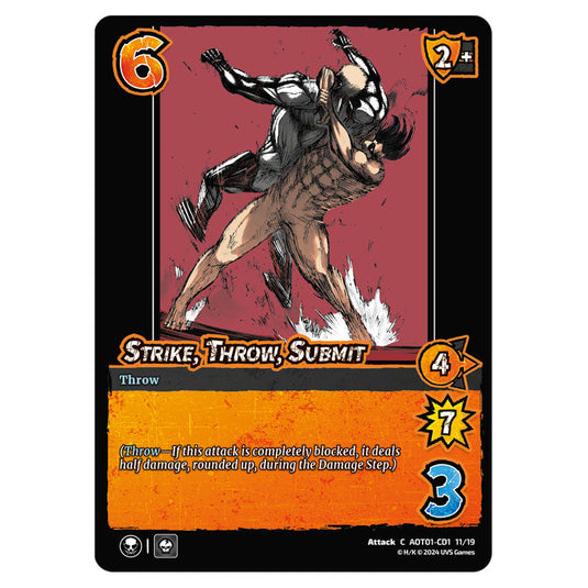 Strike, Throw, Submit  card from the Attack on Titan set Battle For Humanity C 01 125/297