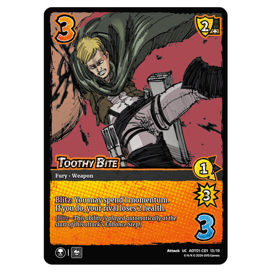 Toothy Bite card from the Attack on Titan set Battle For Humanity UC 01 128/297