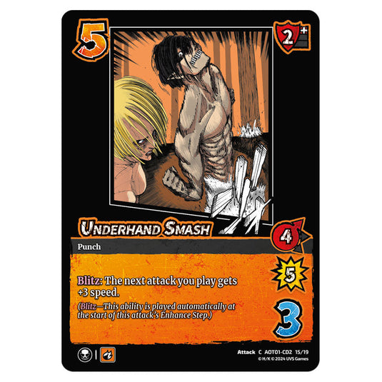 Underhand Smash card from the Attack on Titan set Battle For Humanity C 01 171/297