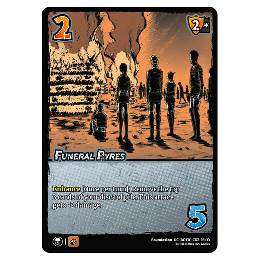 Funeral Pyres card from the Attack on Titan set Battle For Humanity UC 01 179/297