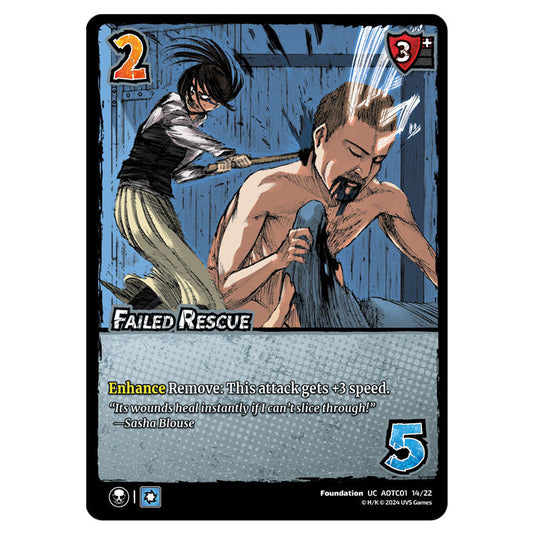 Failed Rescue card from the Attack on Titan set Battle For Humanity UC 01 049/297