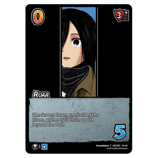 Roar card from the Attack on Titan set Battle For Humanity C 01 057/297