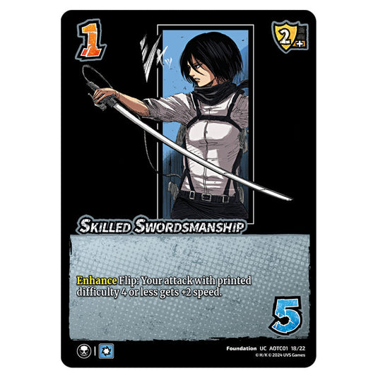 Skilled Swordsmanship card from the Attack on Titan set Battle For Humanity UC 01 058/297