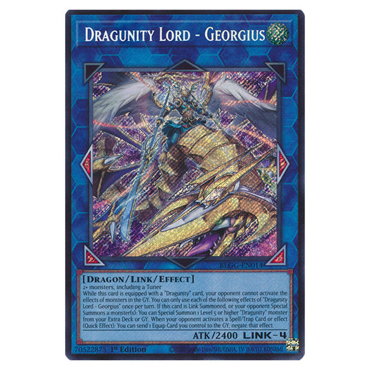 Dragunity Lord - Georgius BLGG-EN014 card from the Yu-Gi-Oh! set Battles of Legend: Glorious Gallery