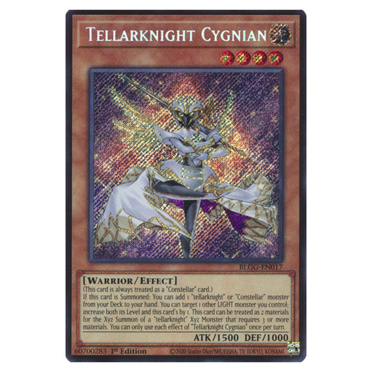 Tellarknight Cygnian BLGG-EN017 card from the Yu-Gi-Oh! set Battles of Legend: Glorious Gallery