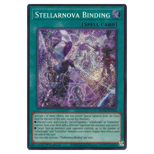 Stellarnova Binding BLGG-EN020 card from the Yu-Gi-Oh! set Battles of Legend: Glorious Gallery